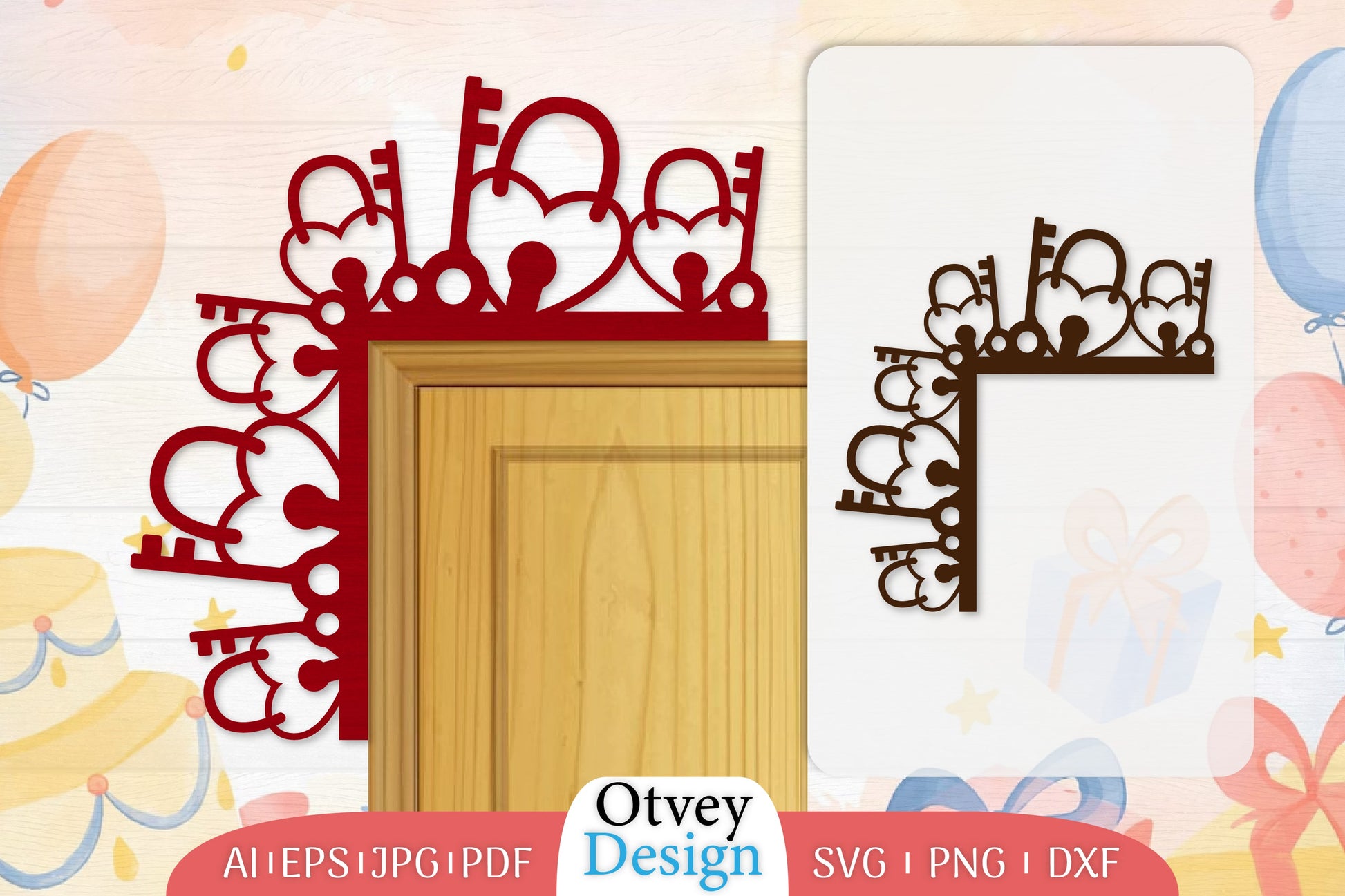 Door Corner Valentine Lasercut SVG Bundle 9 - CraftNest - Digital Crafting and Art