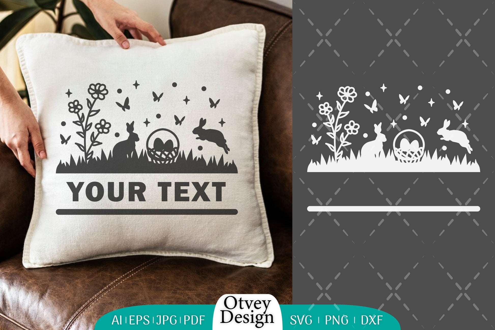 Easter Bunny Garden Scene SVG Bundle 15 - CraftNest - Digital Crafting and Art