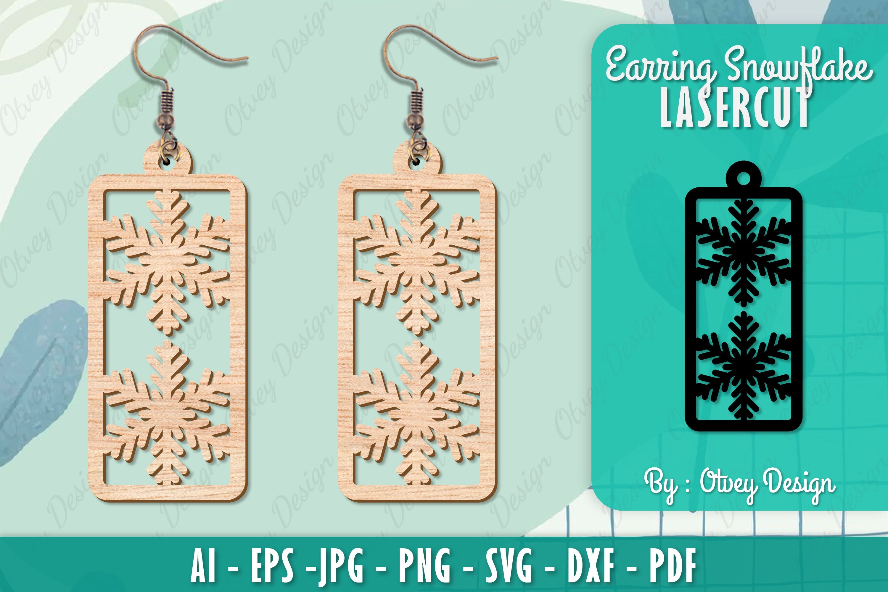 Snowflake Earring Lasercut SVG Bundle 31 - CraftNest - Digital Crafting and Art