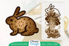 Mandala Rabbit Layered Lasercut SVG Bundle