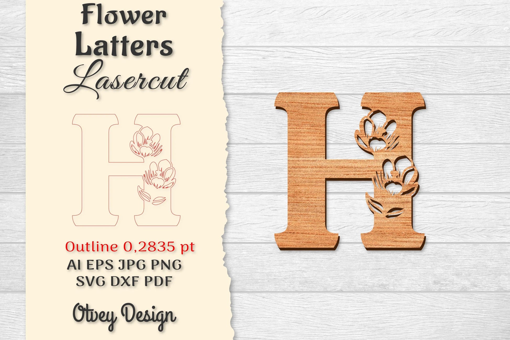 Flower Letters Laser Cut File SVG Bundle 96 - CraftNest - Digital Crafting and Art