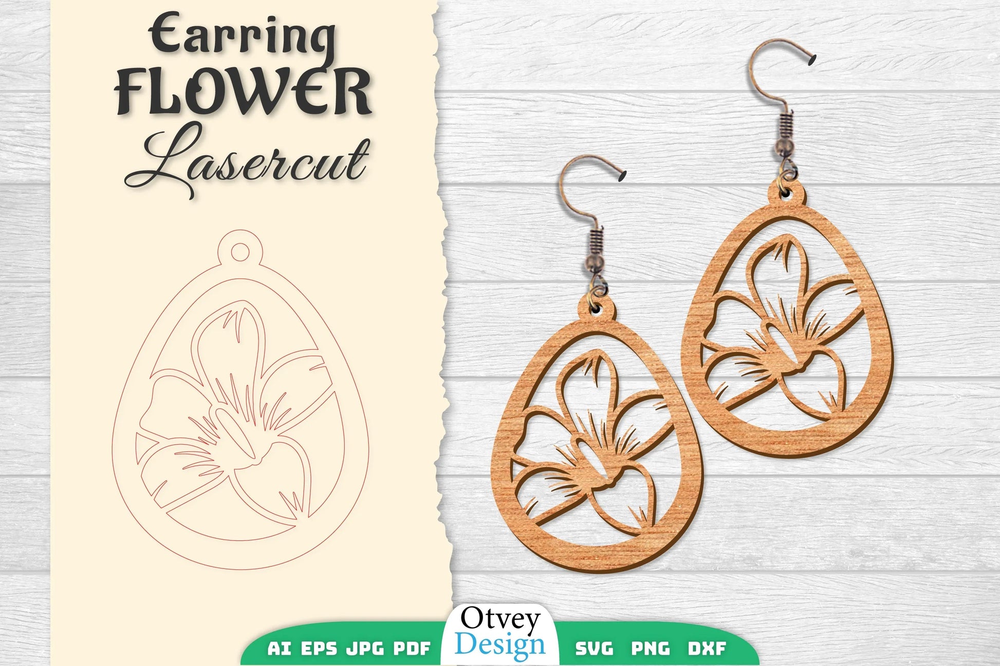 Earring Flower Lasercut SVG Bundle 52 - CraftNest - Digital Crafting and Art