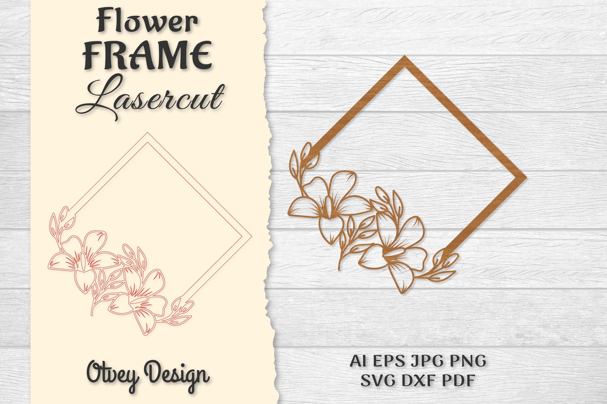 Frame Flower Lasercut SVG Bundle 8 - CraftNest - Digital Crafting and Art