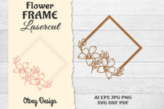 Frame Flower Lasercut SVG Bundle 8 - CraftNest - Digital Crafting and Art