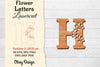 Flower Letters Laser Cut File SVG Bundle