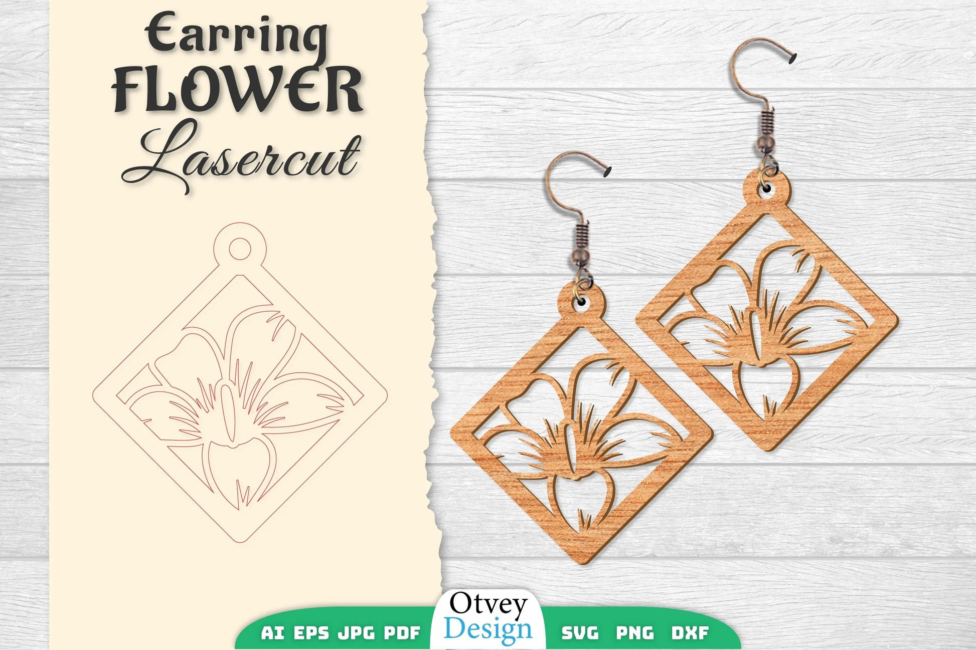 Earring Flower Lasercut SVG Bundle 37 - CraftNest - Digital Crafting and Art