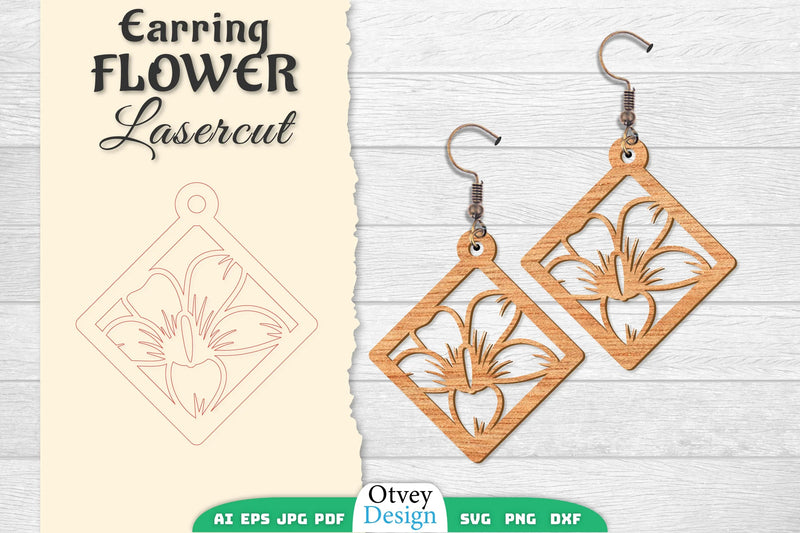 Earring Flower Lasercut SVG Bundle 37 - CraftNest - Digital Crafting and Art