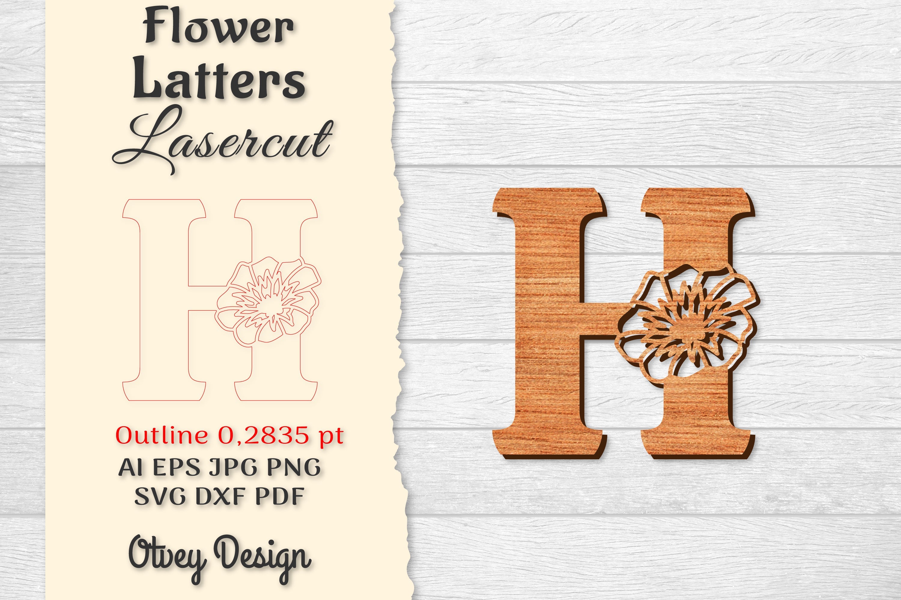 Flower Letters Laser Cut SVG Bundle 26 - CraftNest - Digital Crafting and Art