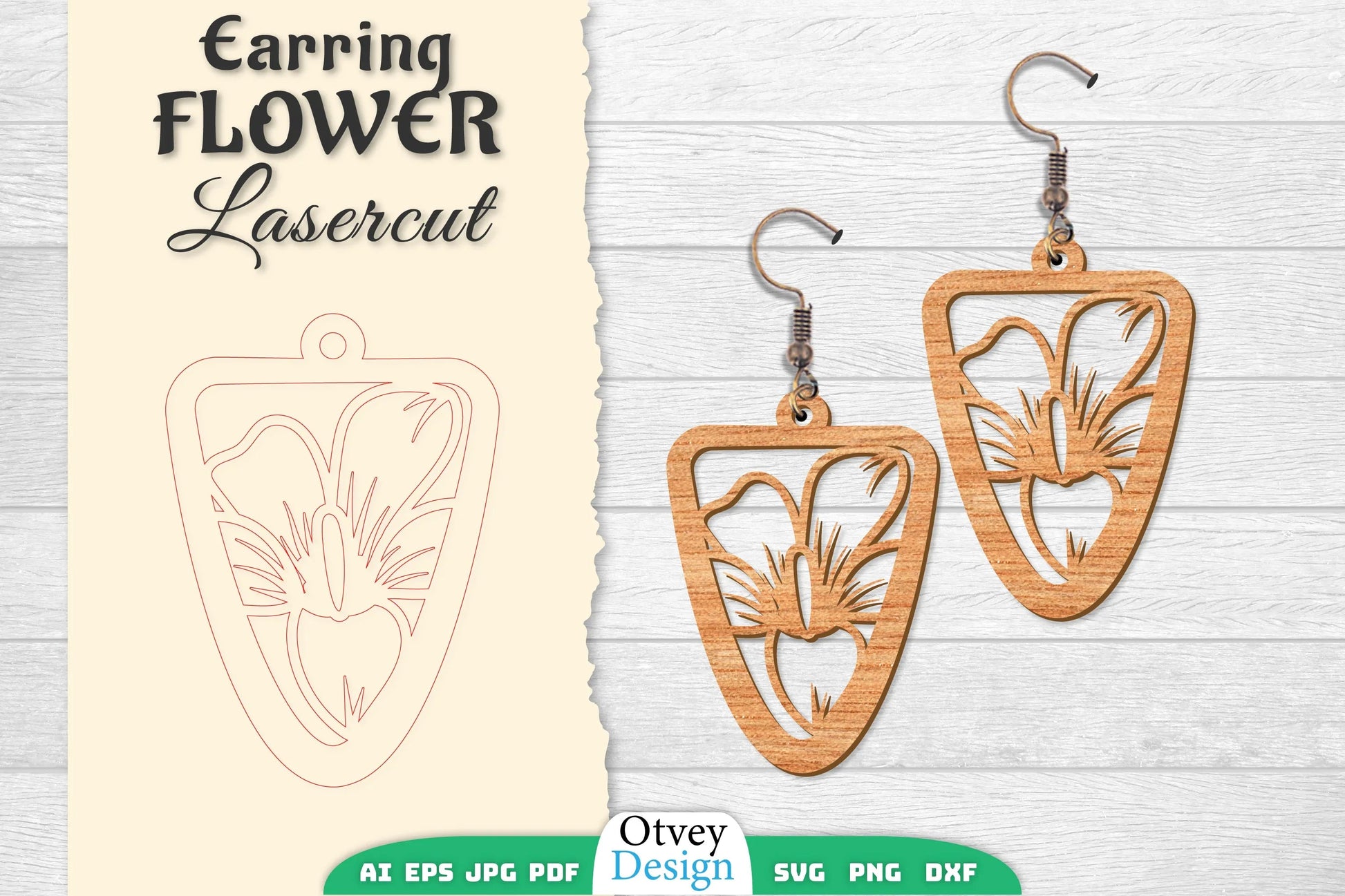 Earring Flower Lasercut SVG Bundle 67 - CraftNest - Digital Crafting and Art