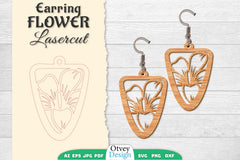 Earring Flower Lasercut SVG Bundle 67 - CraftNest - Digital Crafting and Art