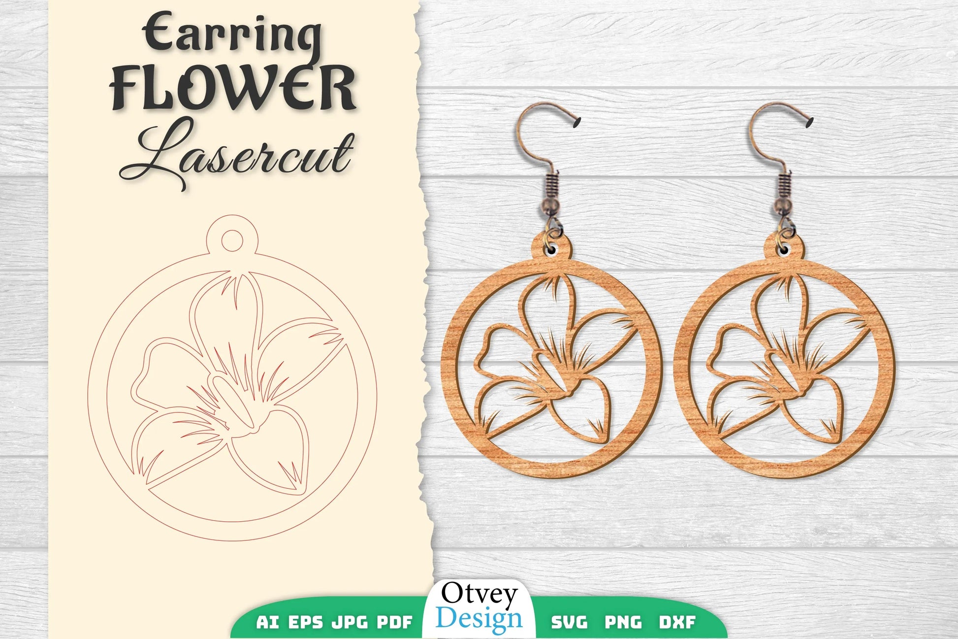Earring Flower Lasercut SVG Bundle 22 - CraftNest - Digital Crafting and Art