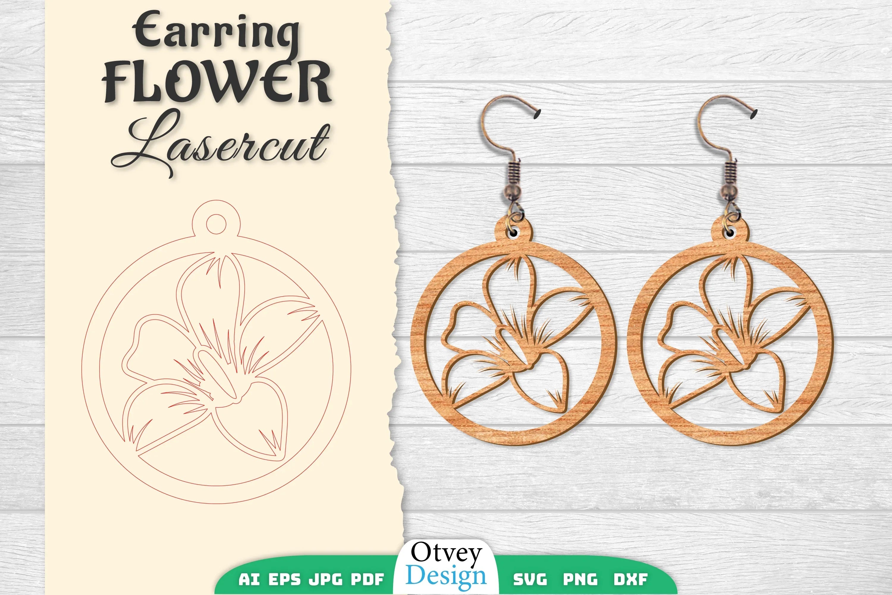 Earring Flower Lasercut SVG Bundle 22 - CraftNest - Digital Crafting and Art