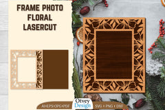 Floral Lasercut 2 Frame Photo SVG Bundle 41 - CraftNest - Digital Crafting and Art