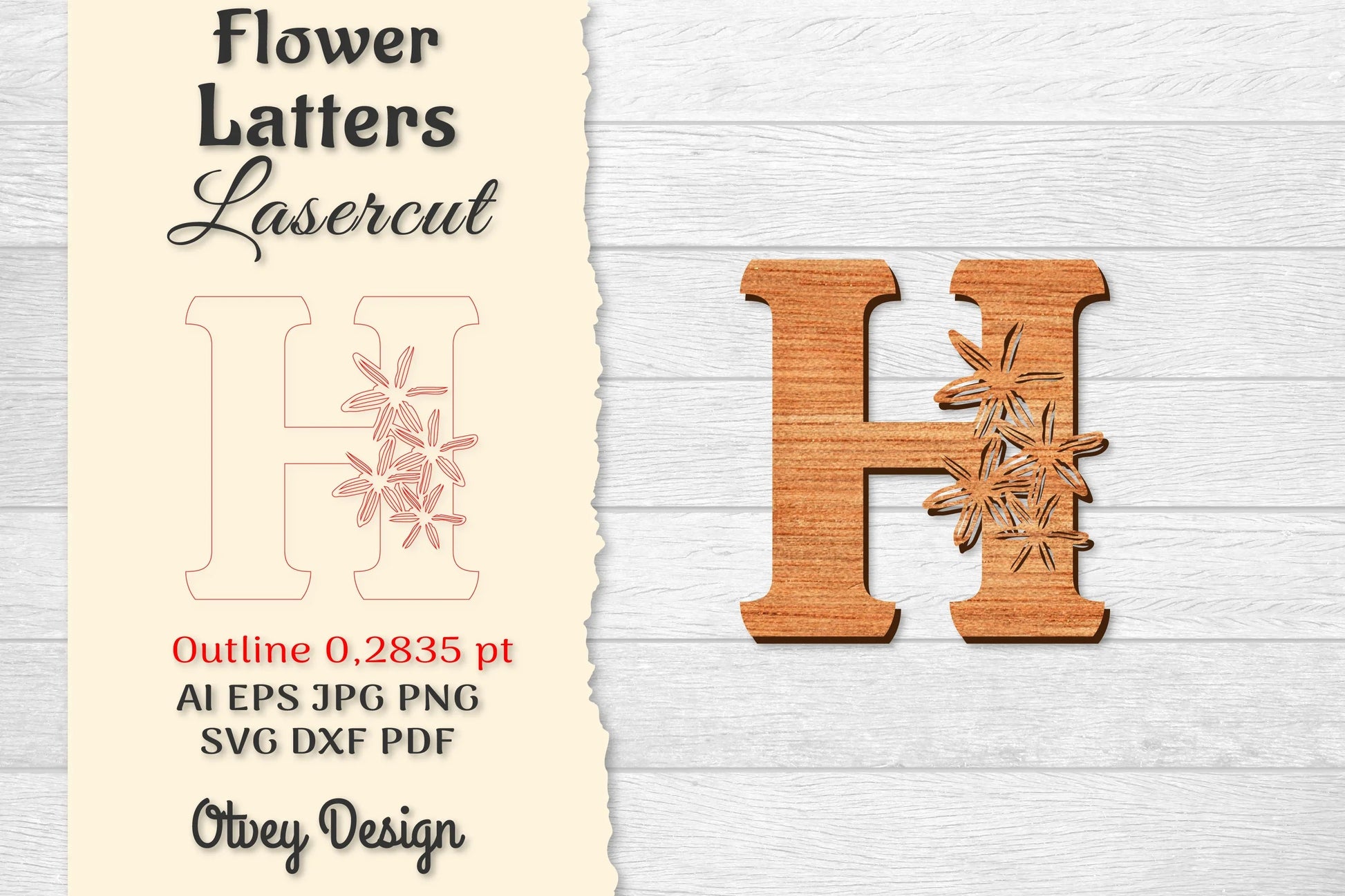 Flower Letters Laser Cut SVG Bundle 53 - CraftNest - Digital Crafting and Art