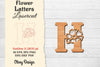Flower Letters Laser Cut File SVG Bundle