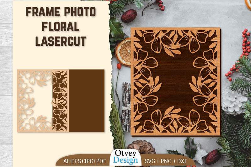 Floral Lasercut Frame SVG Bundle 2 - CraftNest - Digital Crafting and Art