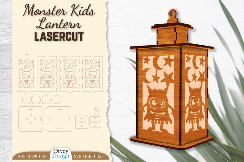 Monster Kids Lantern SVG Bundle - CraftNest - Digital Crafting and Art