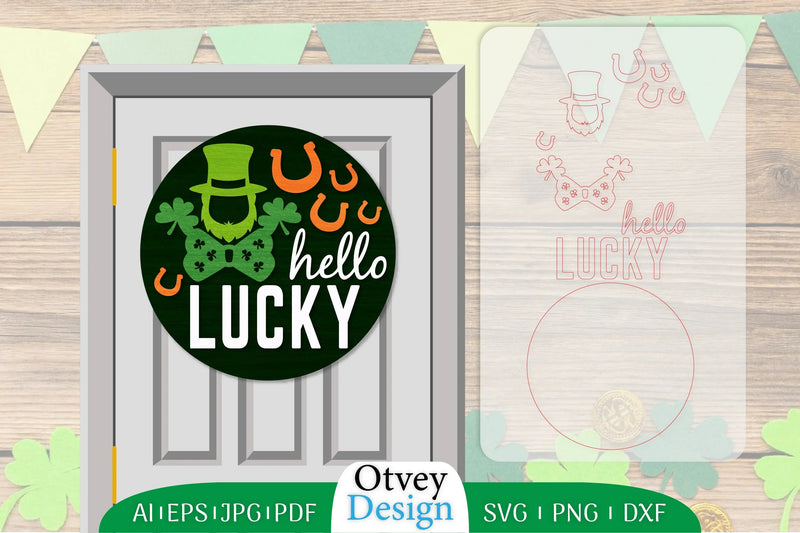 St. Patrick's Day Door Hanger SVG Bundle 7 - CraftNest - Digital Crafting and Art