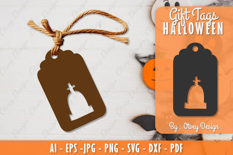 Halloween Gift Tags SVG Bundle 29 - CraftNest - Digital Crafting and Art
