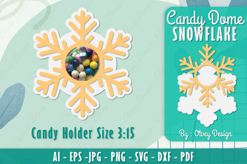 Snowflake Candy Dome SVG Bundle 15 - CraftNest - Digital Crafting and Art