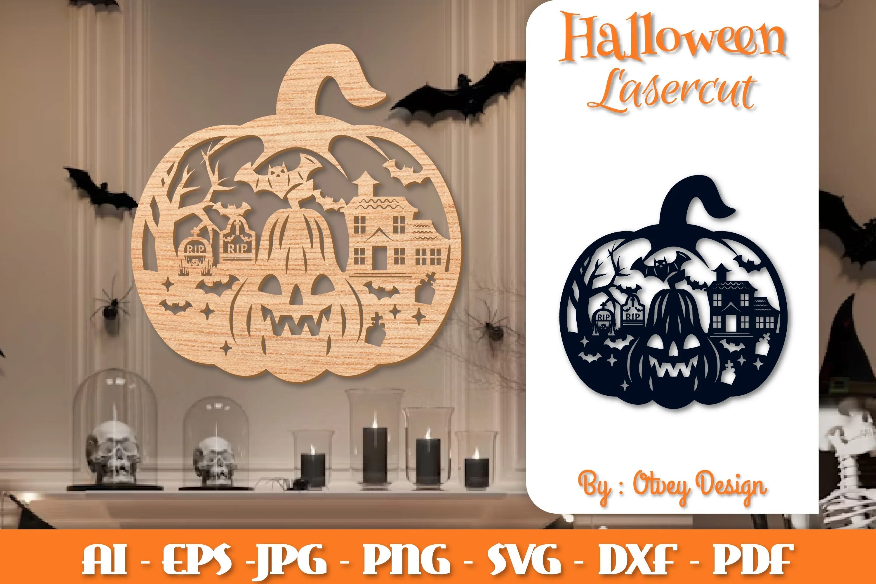 Halloween Pumpkins Lasercut SVG Bundle - CraftNest - Digital Crafting and Art