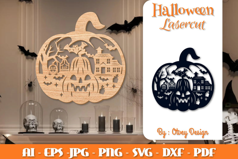 Halloween Pumpkins Lasercut SVG Bundle - CraftNest - Digital Crafting and Art