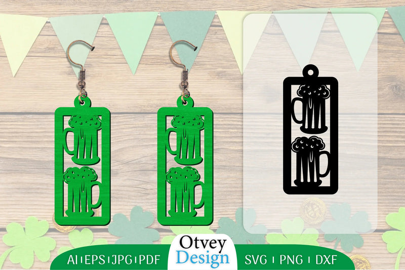 St Patrick's Day Earring Lasercut SVG Bundle 87 - CraftNest - Digital Crafting and Art
