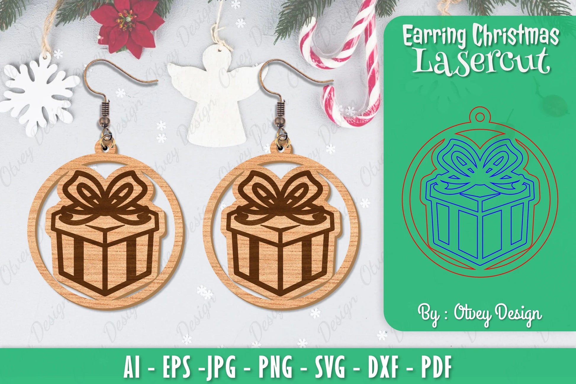 Christmas Earrings SVG Bundle - CraftNest - Digital Crafting and Art