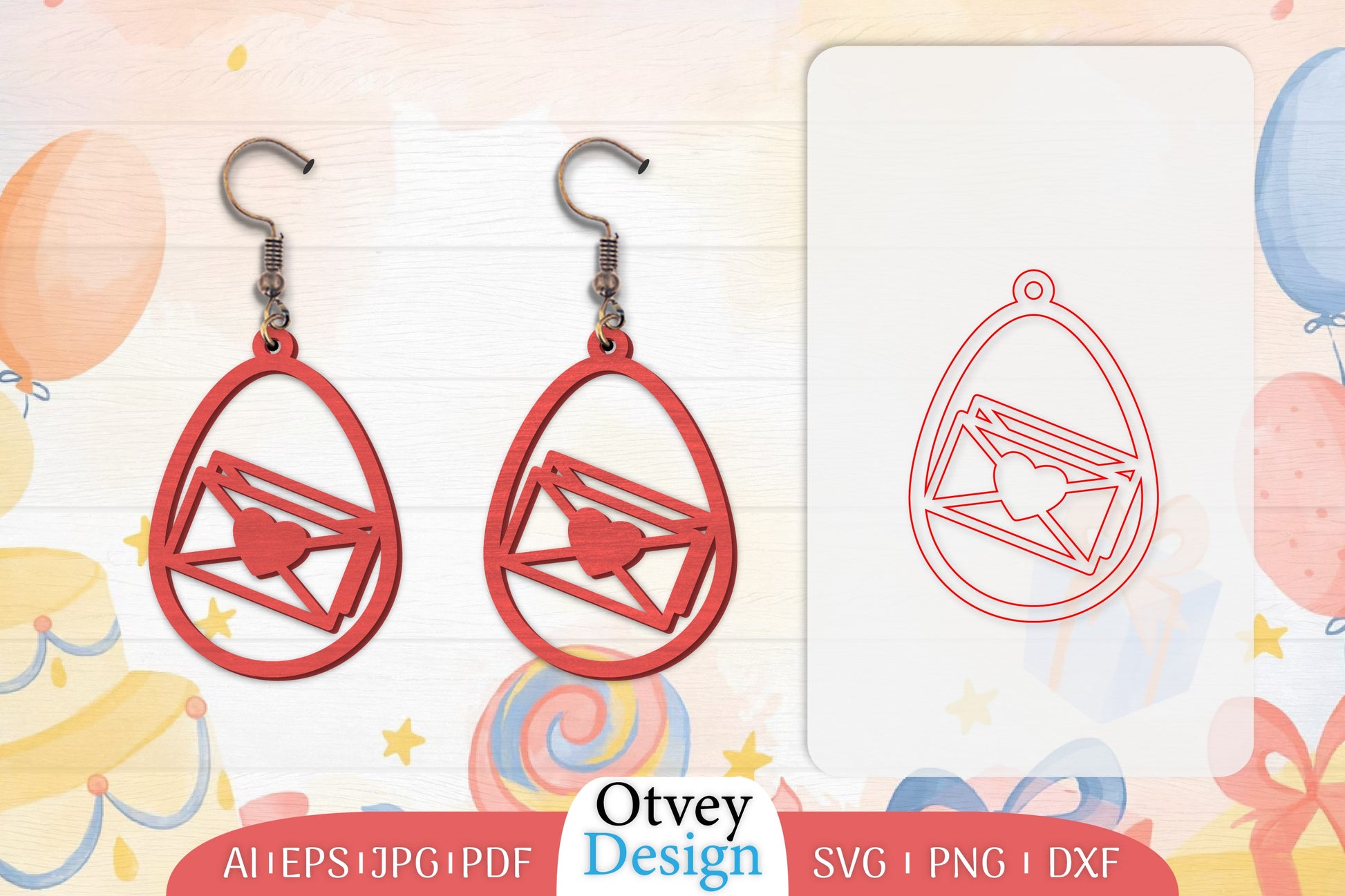 Birthday Earrings Lasercut SVG Bundle 19 - CraftNest - Digital Crafting and Art