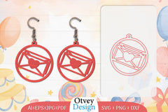 Birthday Earrings Lasercut SVG Bundle 8 - CraftNest - Digital Crafting and Art