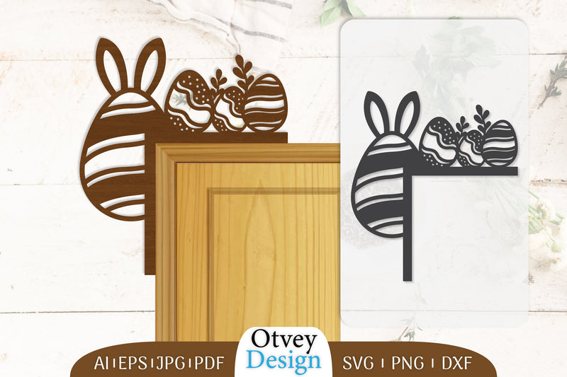 Door Corner Happy Easter Egg Lasercut SVG Bundle 8 - CraftNest - Digital Crafting and Art