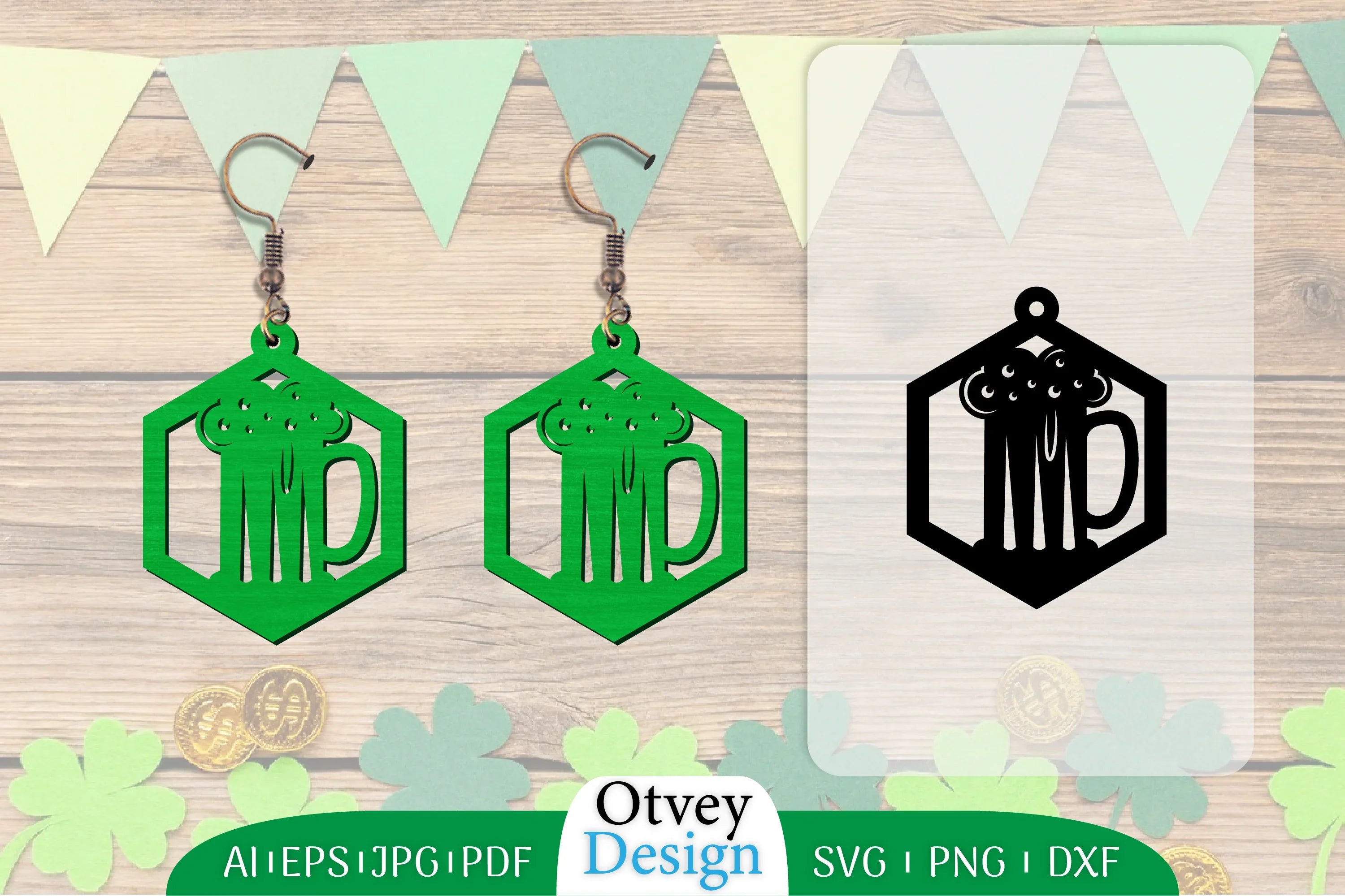 St Patrick's Day Earring Lasercut SVG Bundle 17 - CraftNest - Digital Crafting and Art