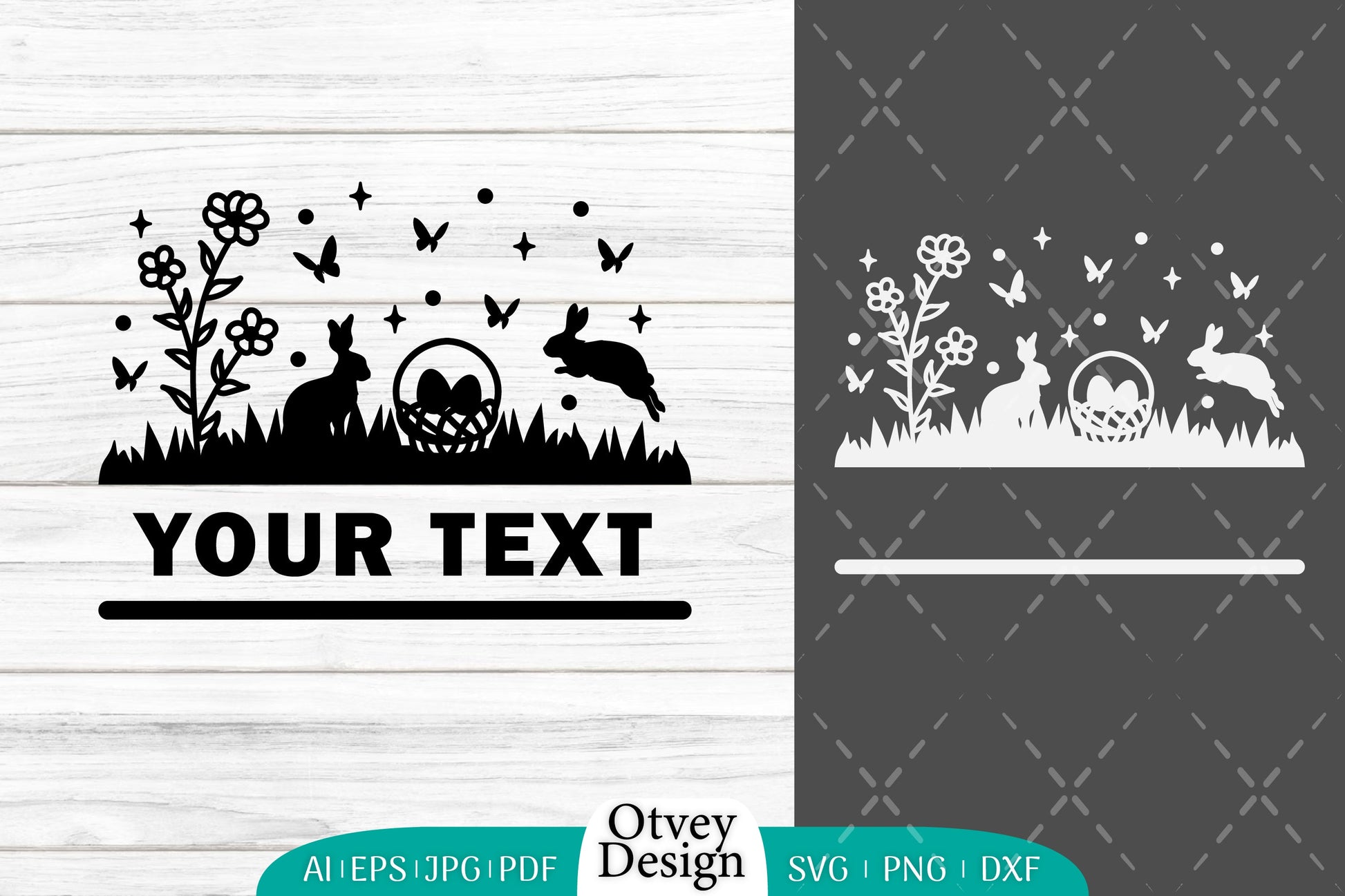 Easter Bunny Garden Scene SVG Bundle 15 - CraftNest - Digital Crafting and Art
