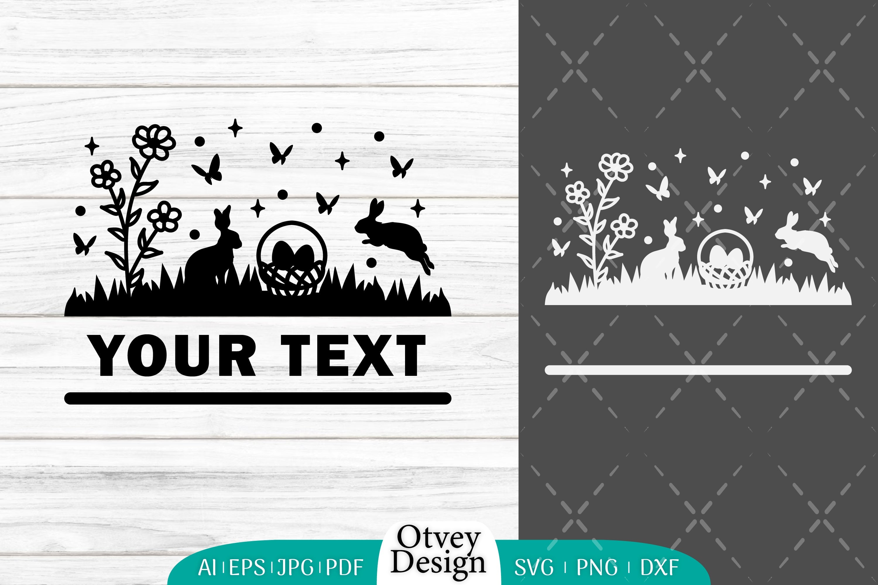 Easter Bunny Garden Scene SVG Bundle 15 - CraftNest - Digital Crafting and Art