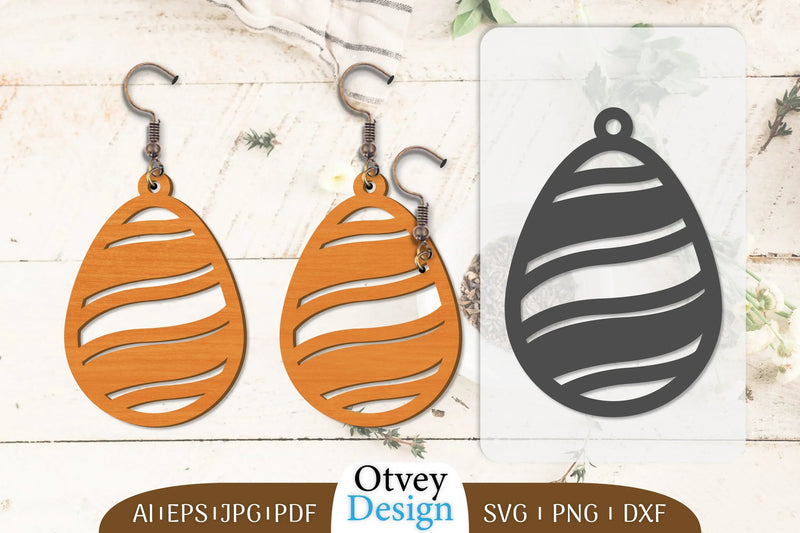Happy Easter Egg Earring Lasercut SVG Bundle 11 - CraftNest - Digital Crafting and Art