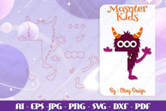 Monster Kids Corner Door Lasercut SVG Bundle 9 - CraftNest - Digital Crafting and Art