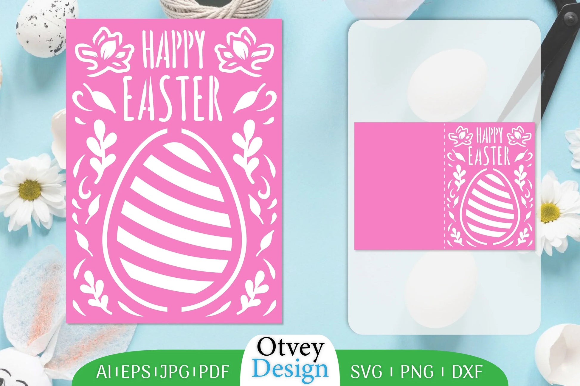 Happy Easter Greeting Card SVG Bundle 12 - CraftNest - Digital Crafting and Art