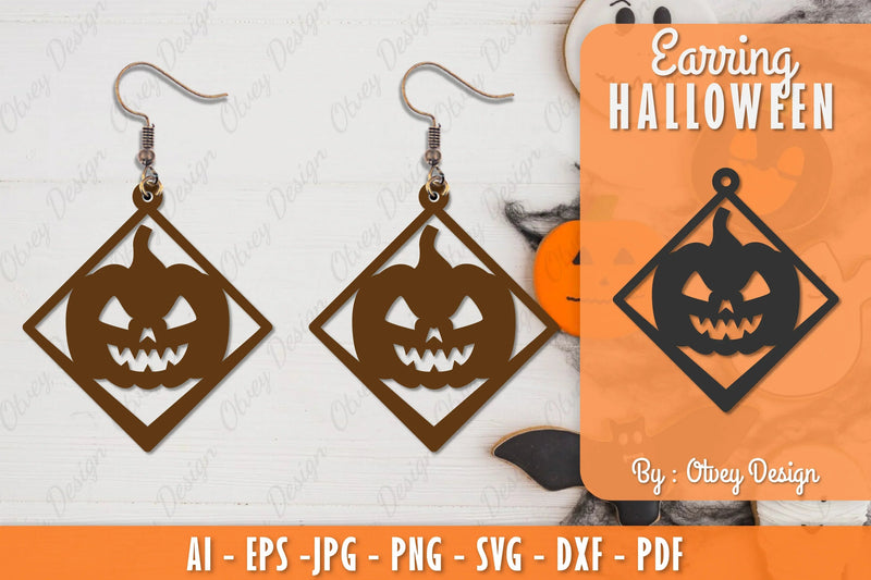 Earring Halloween Lasercut SVG Bundle 232 - CraftNest - Digital Crafting and Art