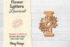 Flower Letters Laser Cut SVG Bundle
