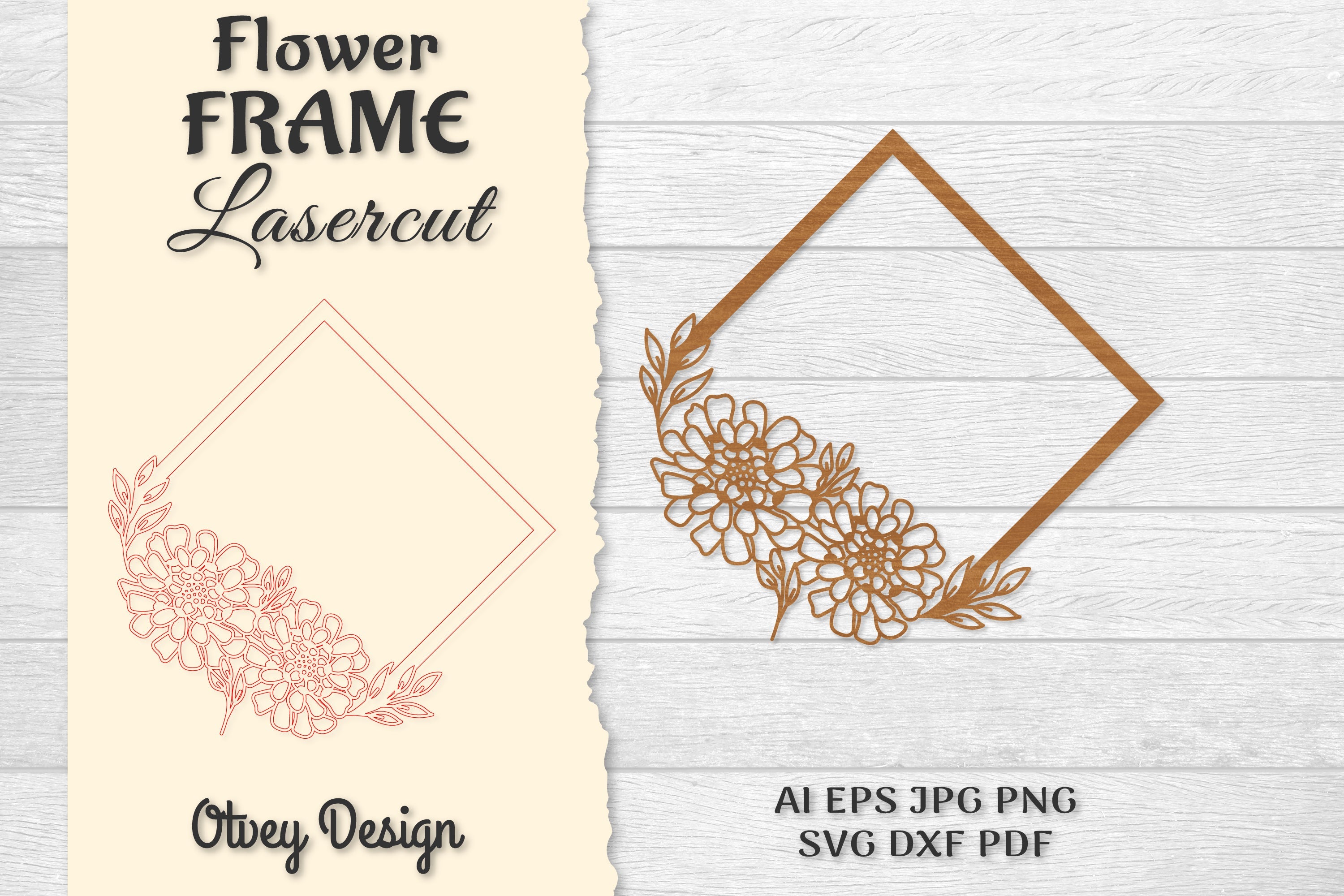 Frame Flower Lasercut SVG Bundle 9 - CraftNest - Digital Crafting and Art