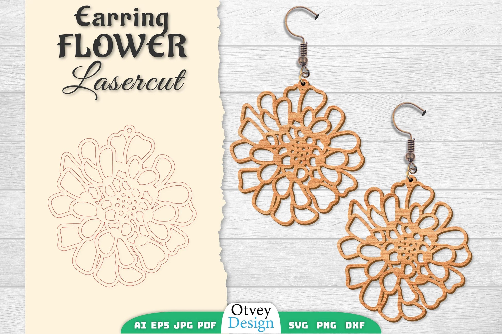 Earring Flower Lasercut SVG Bundle 9 - CraftNest - Digital Crafting and Art