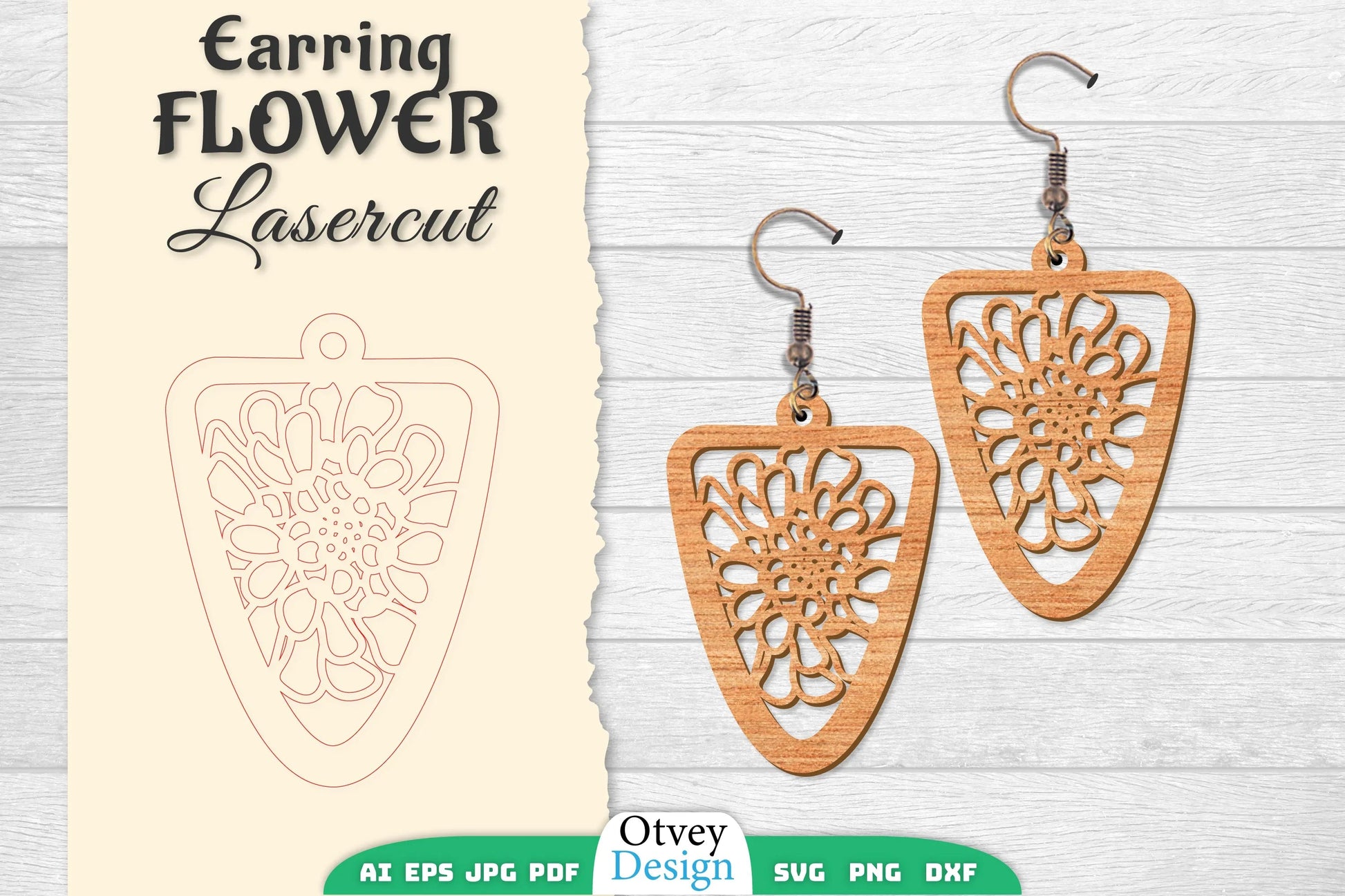 Earring Flower Lasercut SVG Bundle 68 - CraftNest - Digital Crafting and Art