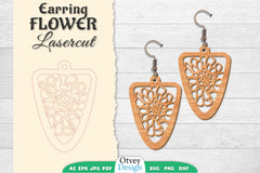 Earring Flower Lasercut SVG Bundle 68 - CraftNest - Digital Crafting and Art
