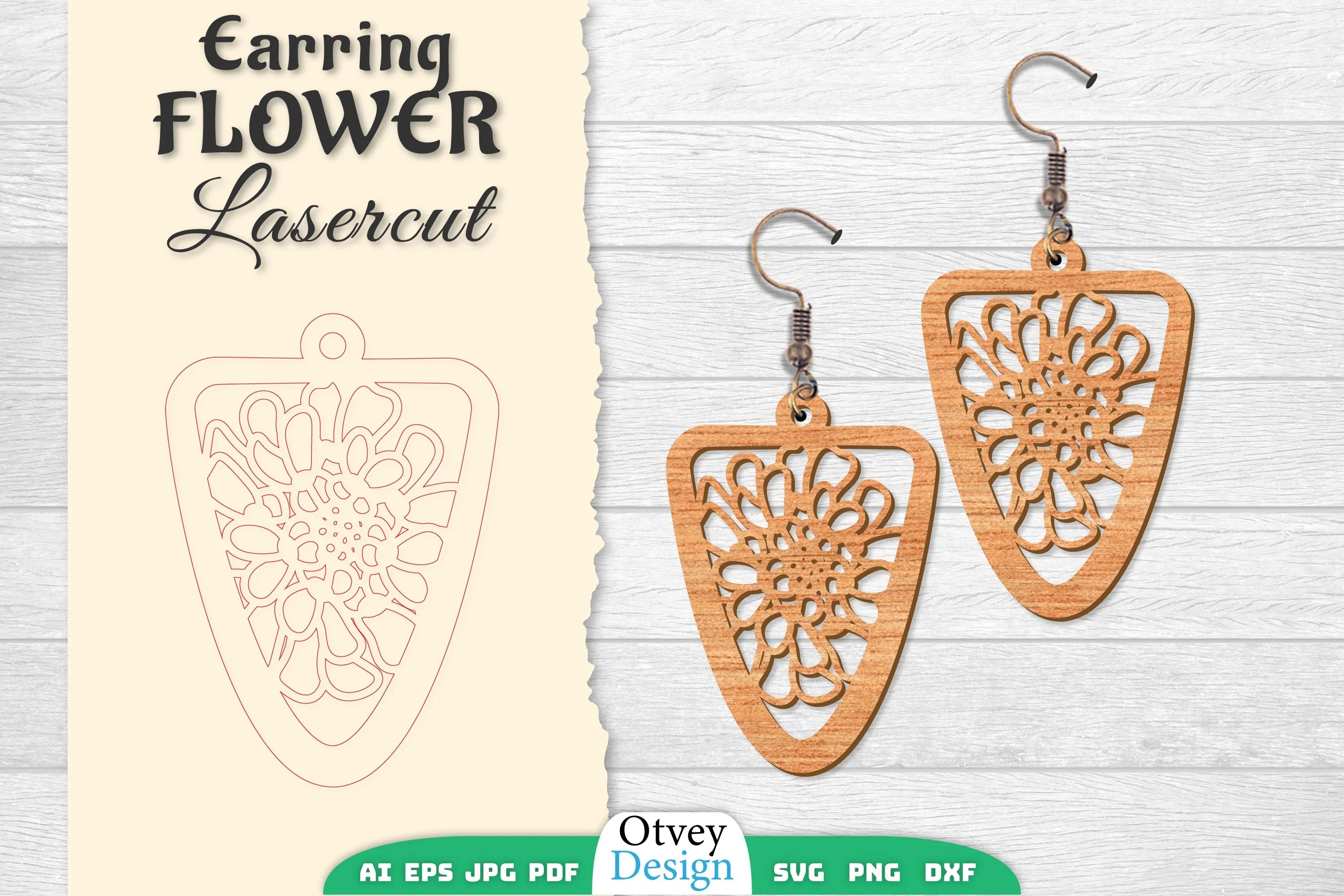 Earring Flower Lasercut SVG Bundle 68 - CraftNest - Digital Crafting and Art