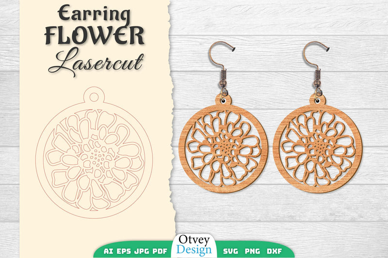 Earring Flower Lasercut SVG Bundle 23 - CraftNest - Digital Crafting and Art