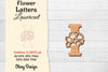 Flower Letters Laser Cut File SVG Bundle