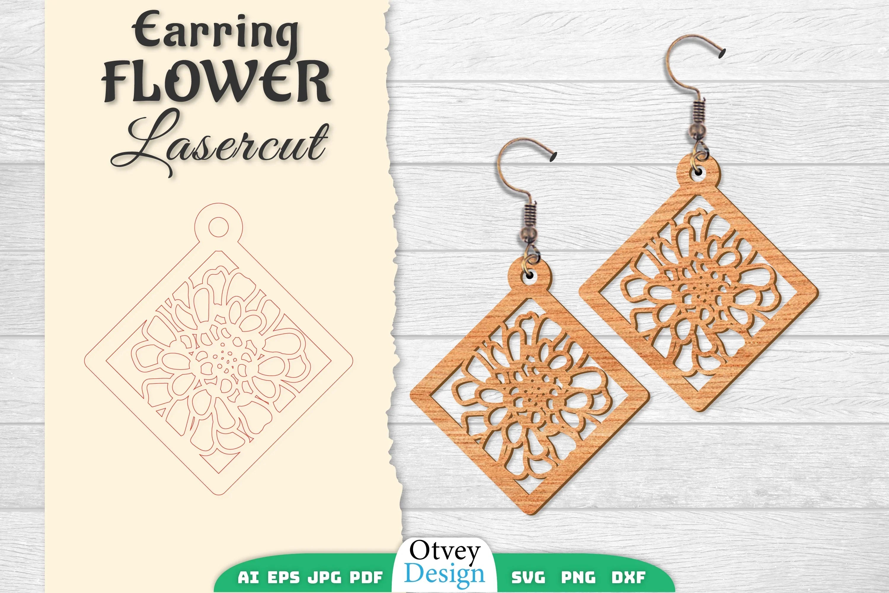 Earring Flower Lasercut SVG Bundle 38 - CraftNest - Digital Crafting and Art