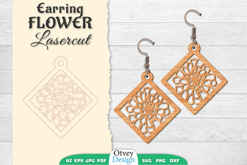 Earring Flower Lasercut SVG Bundle 38 - CraftNest - Digital Crafting and Art