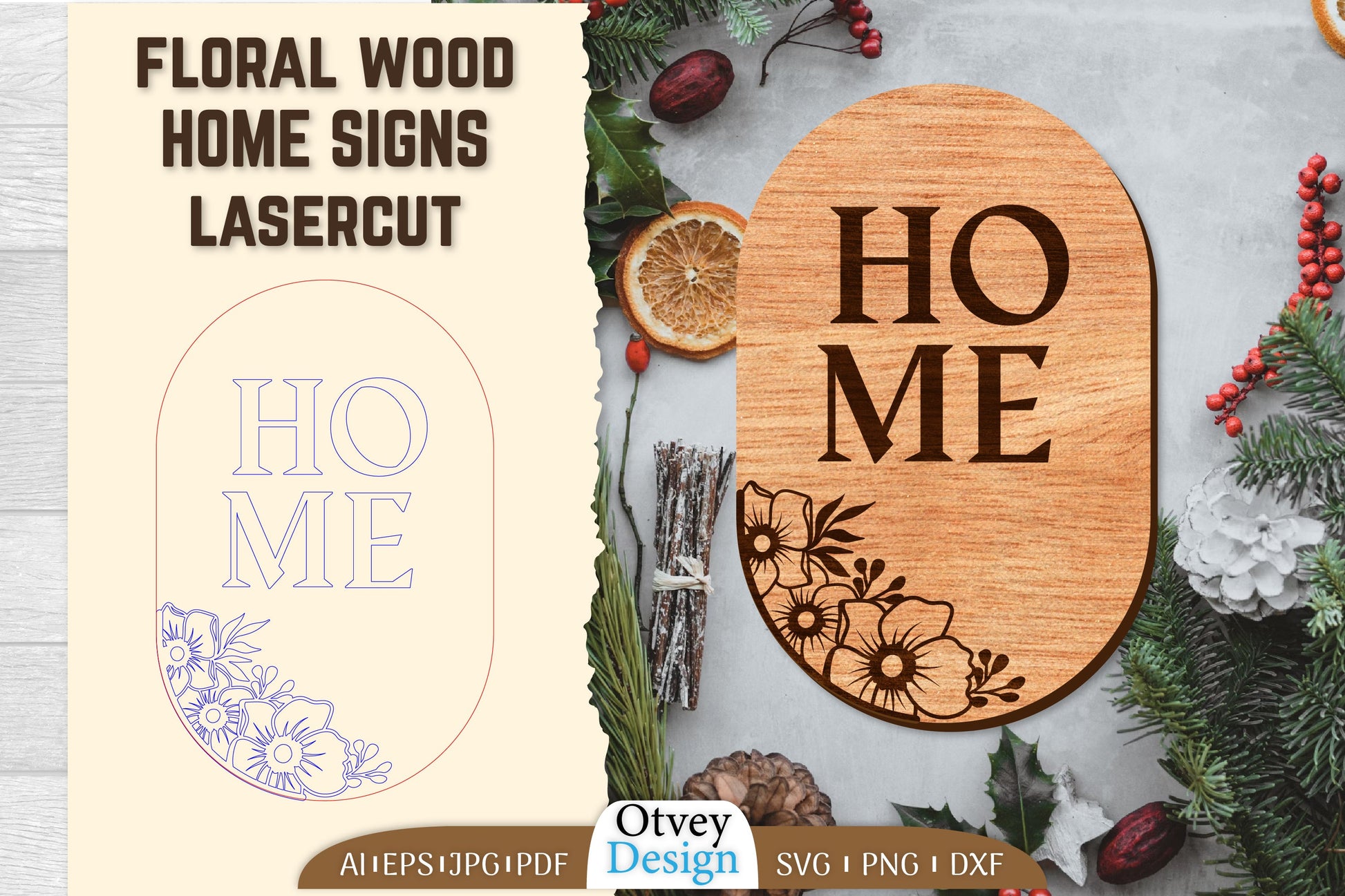 Floral Home Wood Signs SVG Bundle 9 - CraftNest - Digital Crafting and Art