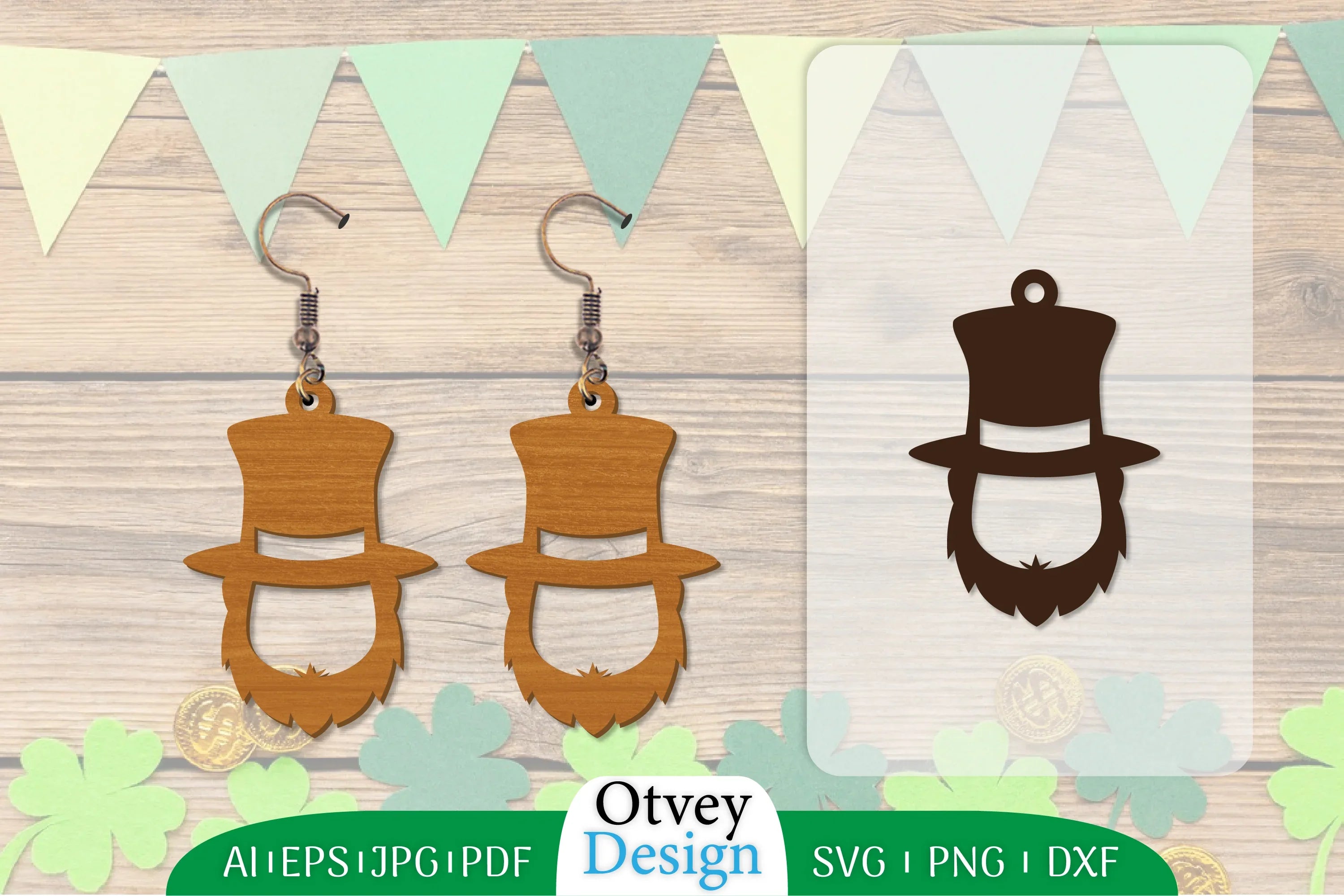 St Patrick's Day 911 Earring Lasercut SVG Bundle - CraftNest - Digital Crafting and Art